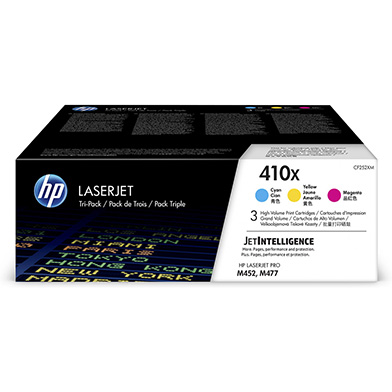 Genuine HP 410X Tri-Pack Toner Cartridges CMY (5,000 Pages)